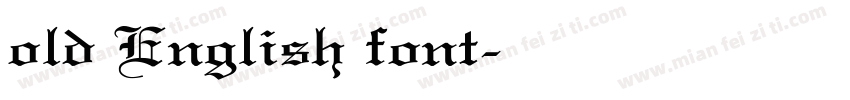 old English font字体转换
